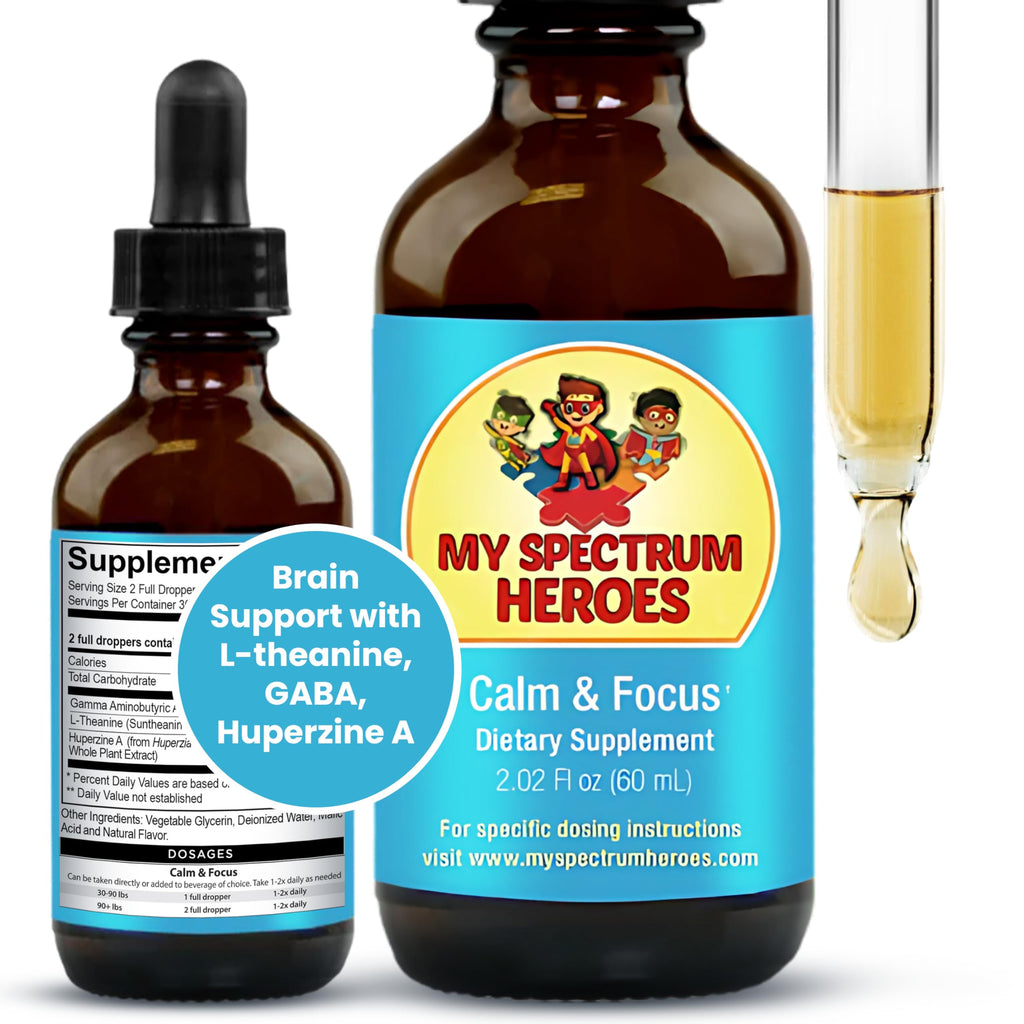 My Spectrum Heroes Calm & Focus Supplement Drops for Brain Support - 60 ml