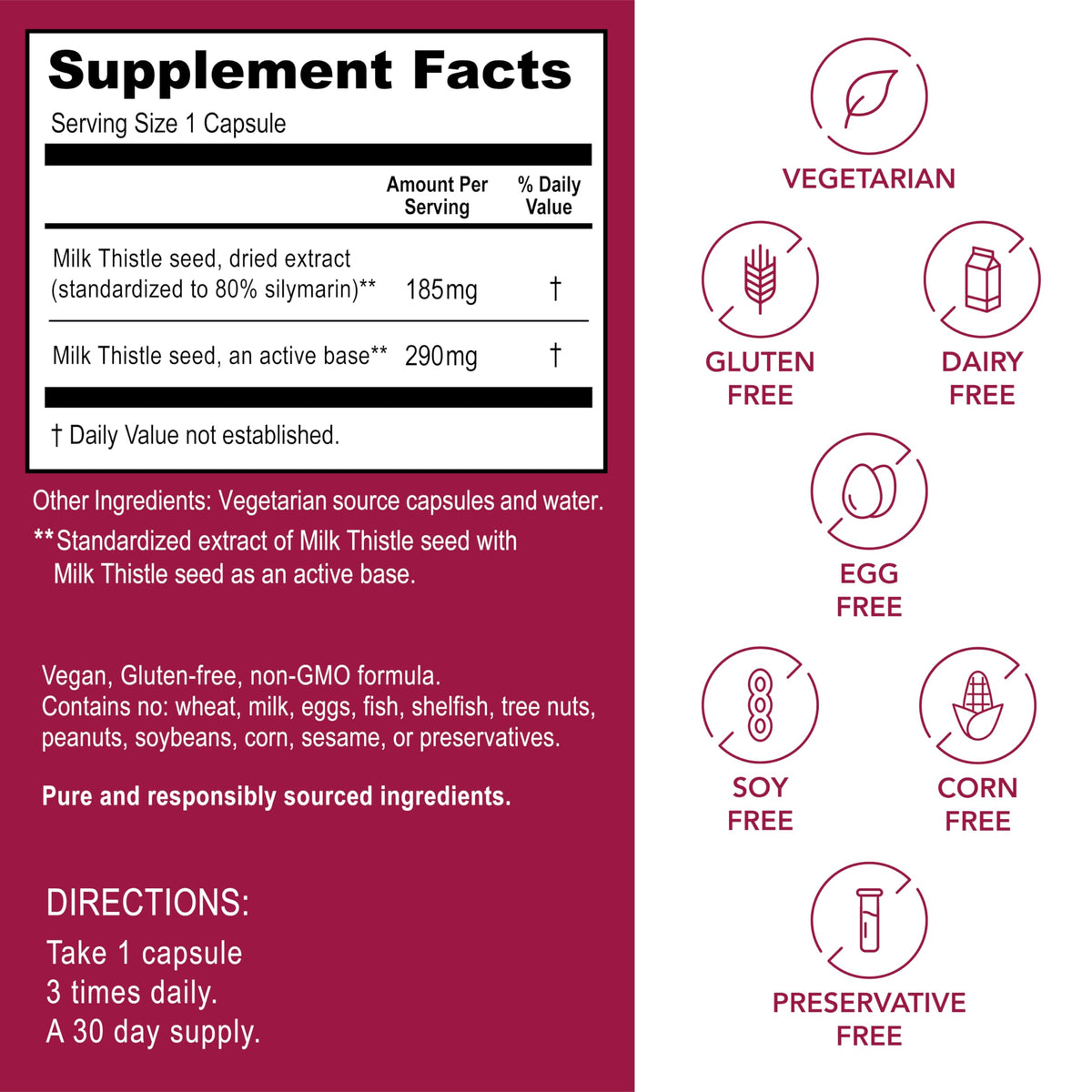 Kroeger Herb Products Milk Thistle Liver Support - 90 Capsules - image 2