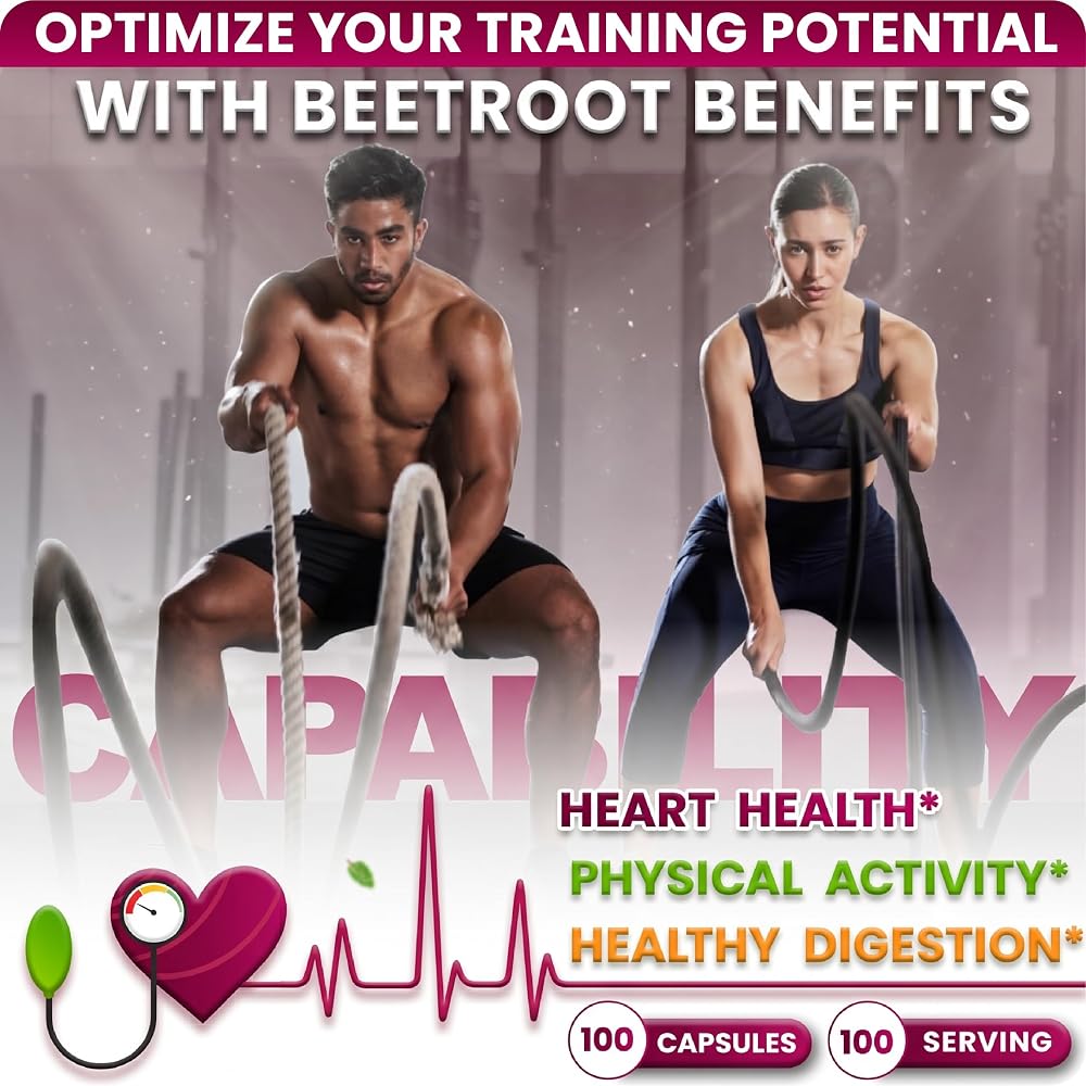 Herbpy 6in1 Beet Root Capsules for Heart Health & Vitality - 100 Count - image 3