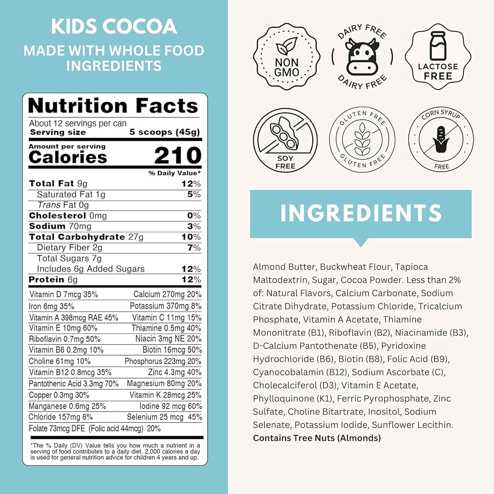 ELSE NUTRITION Kids Protein Shake Powder Dairy Free Chocolate - Pack of 2 - image 2