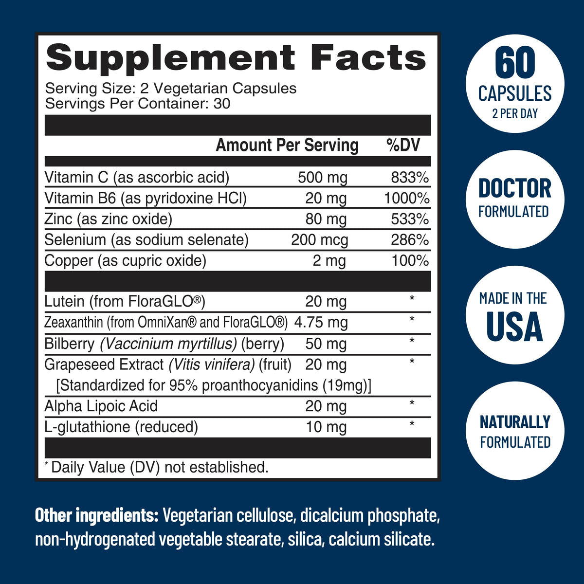 VisiVite AREDS 2 Eye Vitamins Without Vitamin E - 60 Capsules - image 5