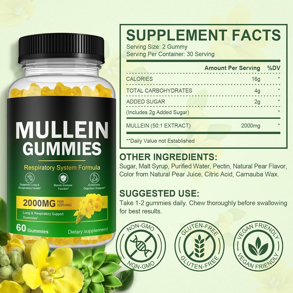 Nyloriaine Mullein Gummies for Lungs