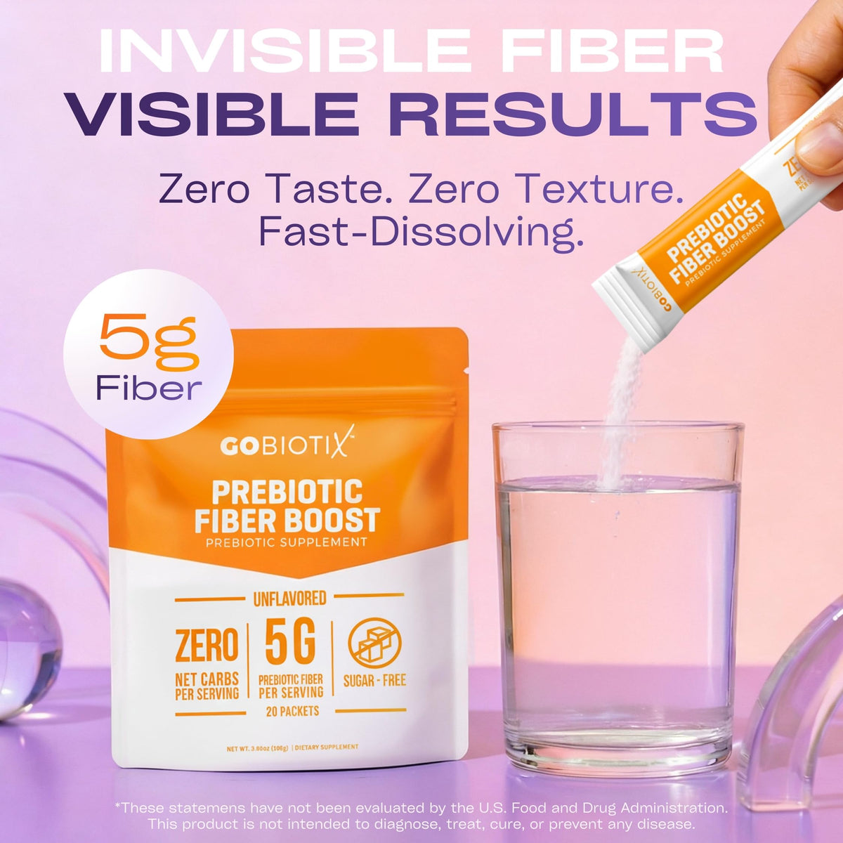 GOBIOTIX Fiber Supplement - Prebiotic Soluble Fiber Powder