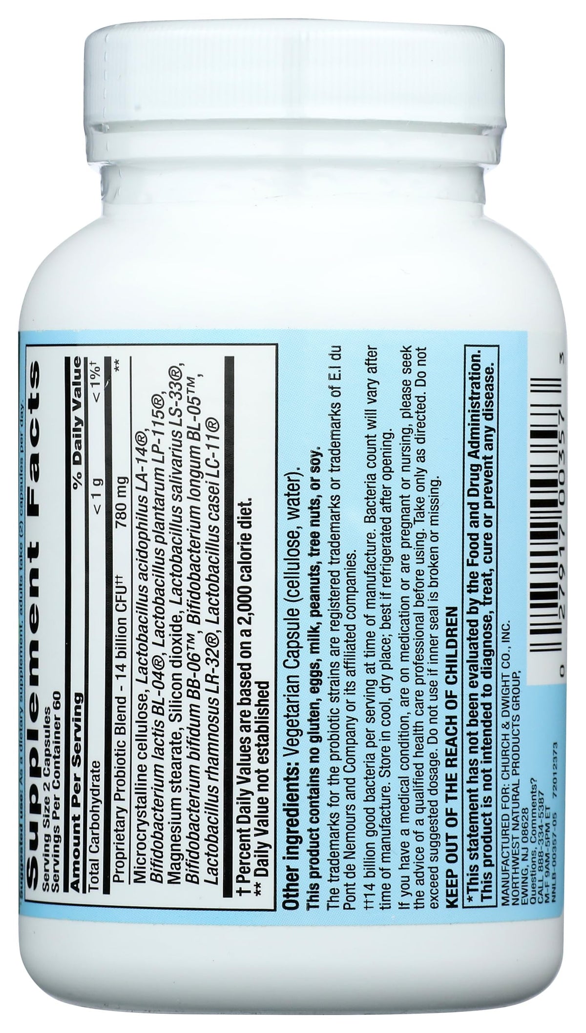 PB8 Probiotic 8 Strains Vegetarian Capsules - 120 Count - image 2