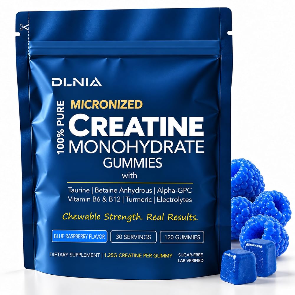 DLNIA Creatine Monohydrate Gummies for Men & Women