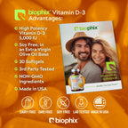 biophix Vitamin D3 5000 IU Softgels - 30 Count - image 3