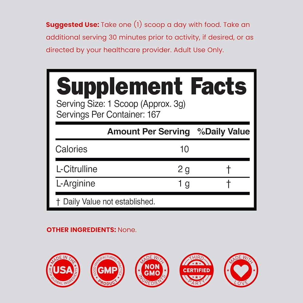 Dorado NUTRITION8 L Arginine L Citrulline Supplement - Stamina