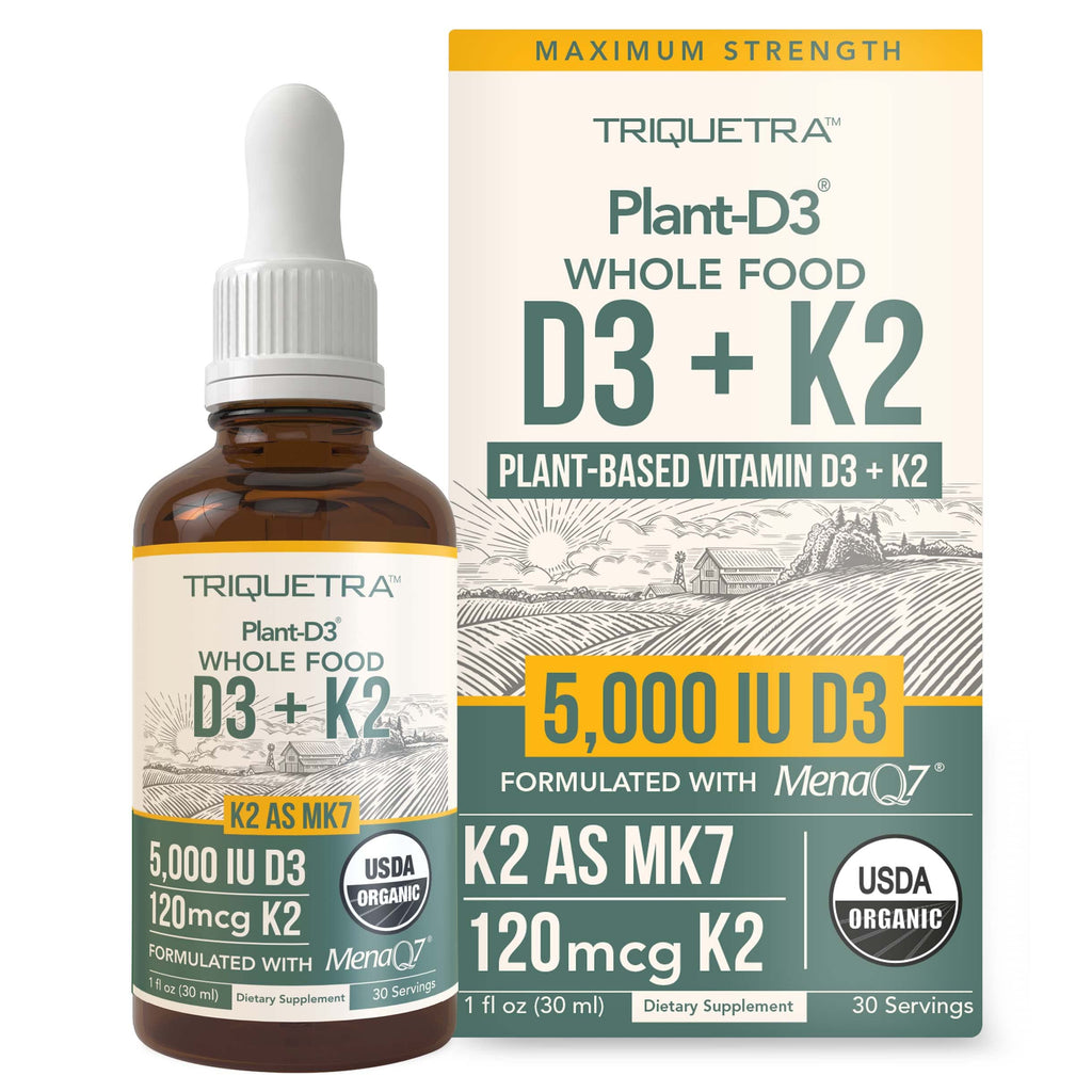 Triquetra Health Organic Plant D3 + K2 (5000 iu D3) - All-Trans MK7