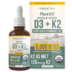 Triquetra Health Organic Plant D3 + K2 (5000 iu D3) - All-Trans MK7