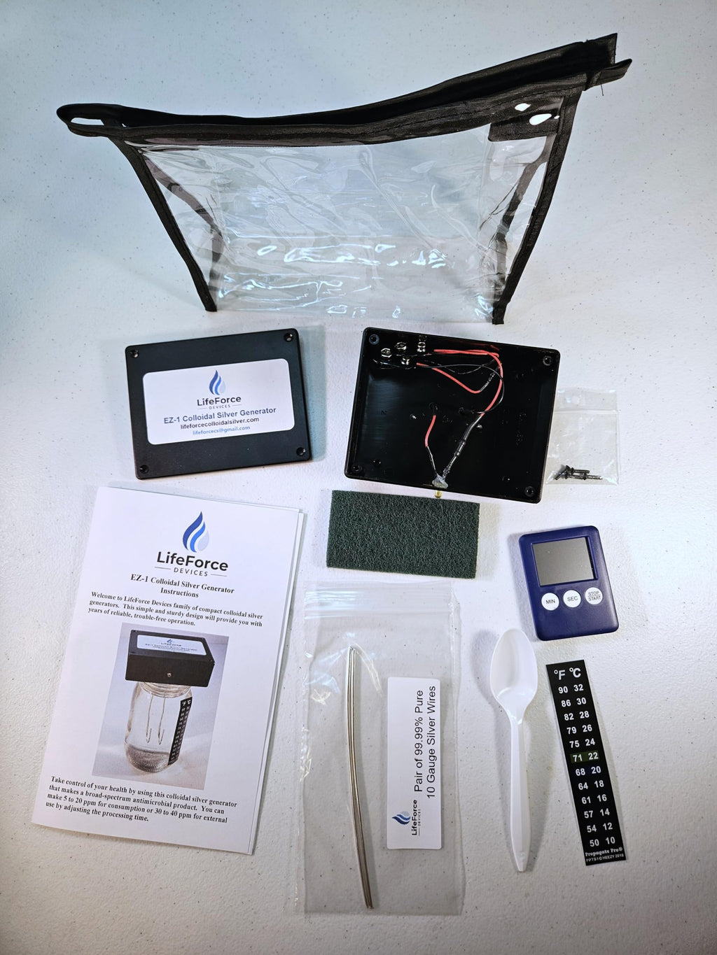 LifeForce Devices EZ-1 Deluxe Colloidal Silver Generator Kits Package