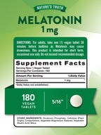 Nature's Truth Melatonin 1 mg Tablets - 180 Count - image 2