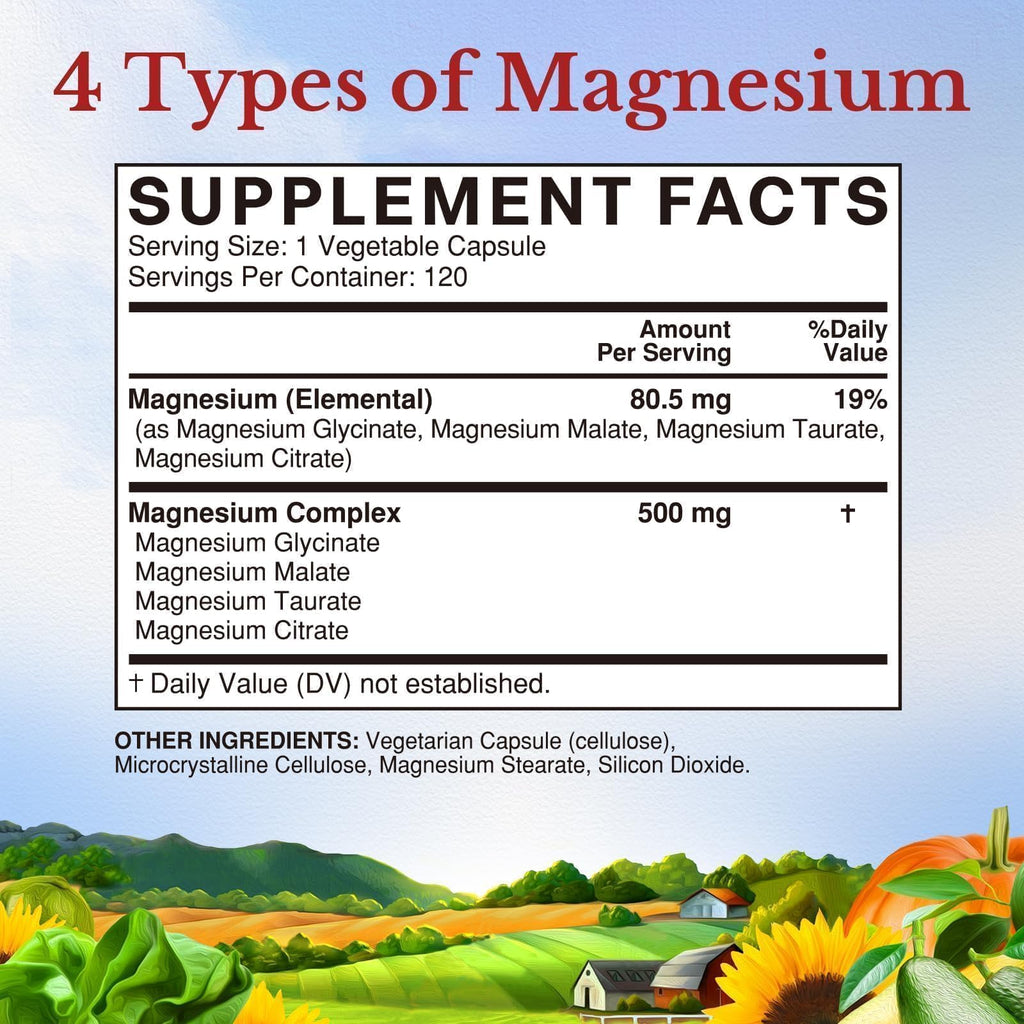 Vitalitown Magnesium Complex 500mg - 120 Capsules - image 8