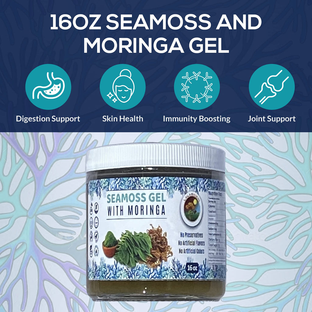 lalarhikhi Sea Moss Gel with Moringa and Cinnamon - 16 oz - image 4