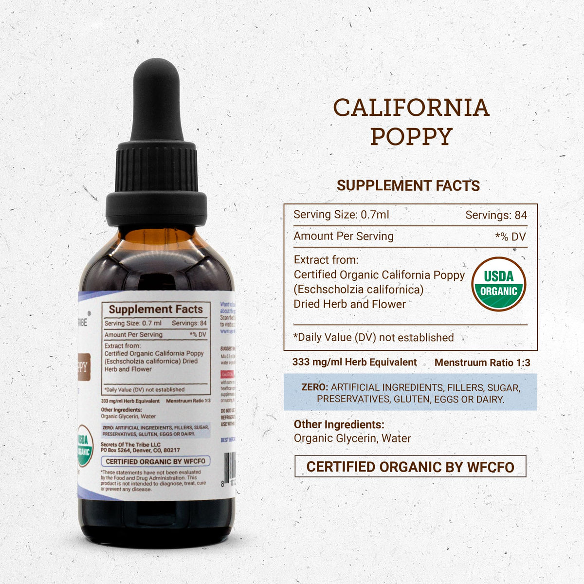 Secrets of the Tribe California Poppy Tincture Alcohol-Free - 2 FL OZ - image 4