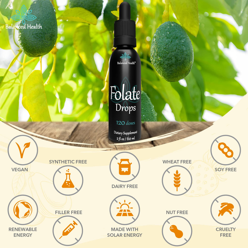 Balanced Health Folate Drops - 120 Servings - image 6