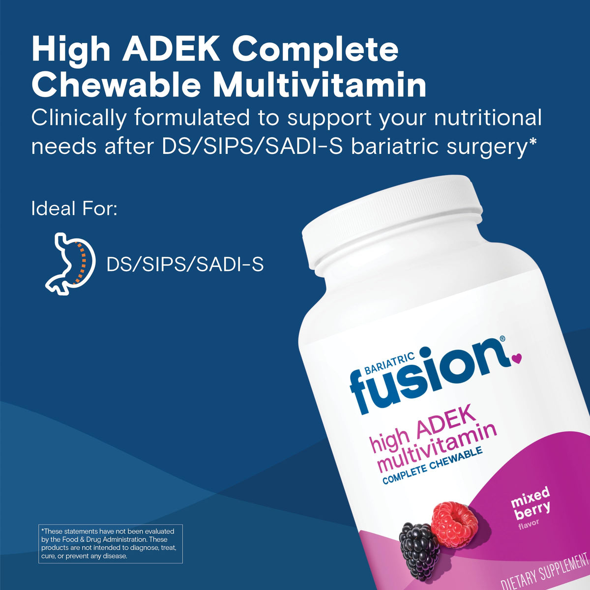 Bariatric Fusion High ADEK Multivitamin Mixed Berry - 120 Tablets - image 2