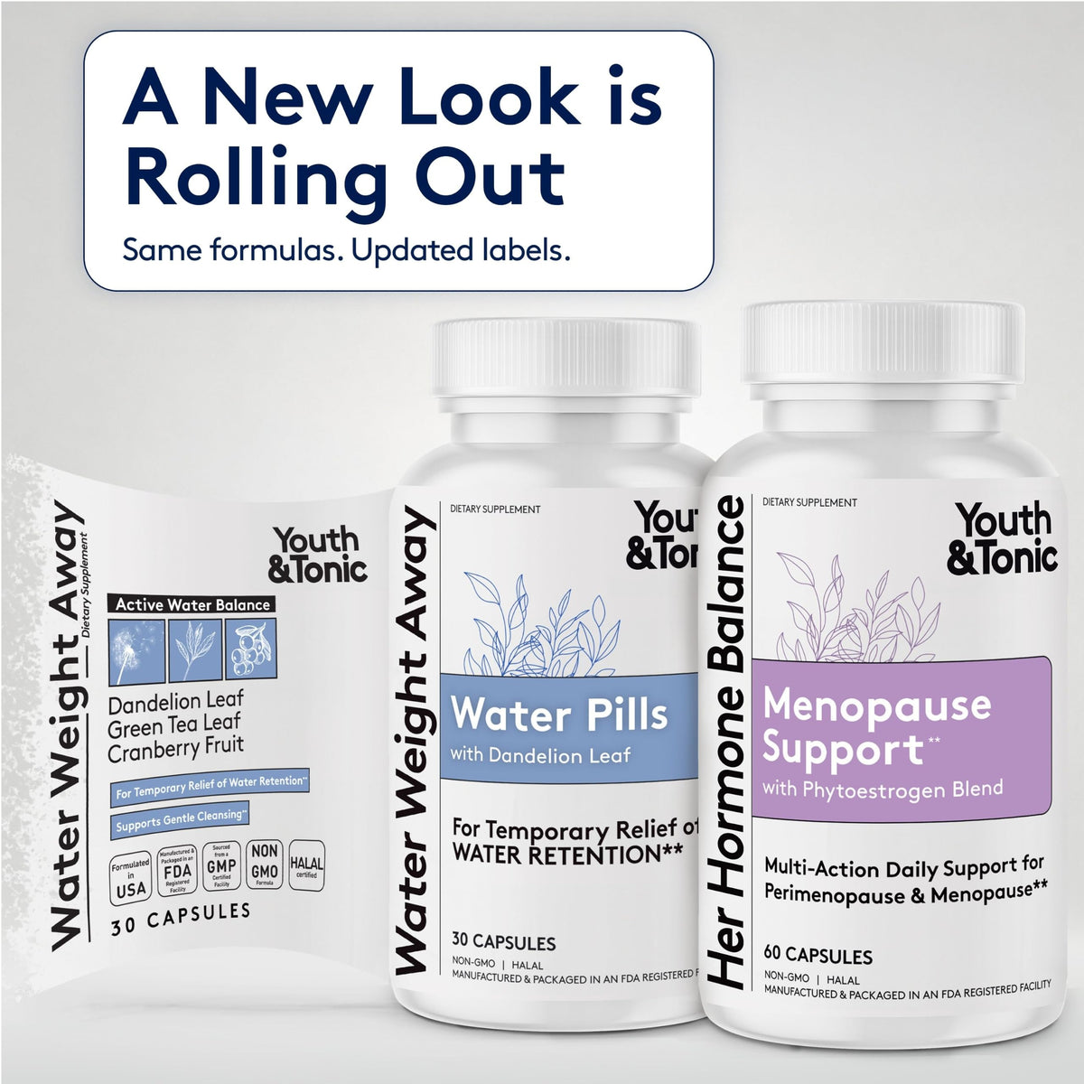 Youth & Tonic Menopause & Water Weight Loss 2-Pack - 90 Capsules - image 2