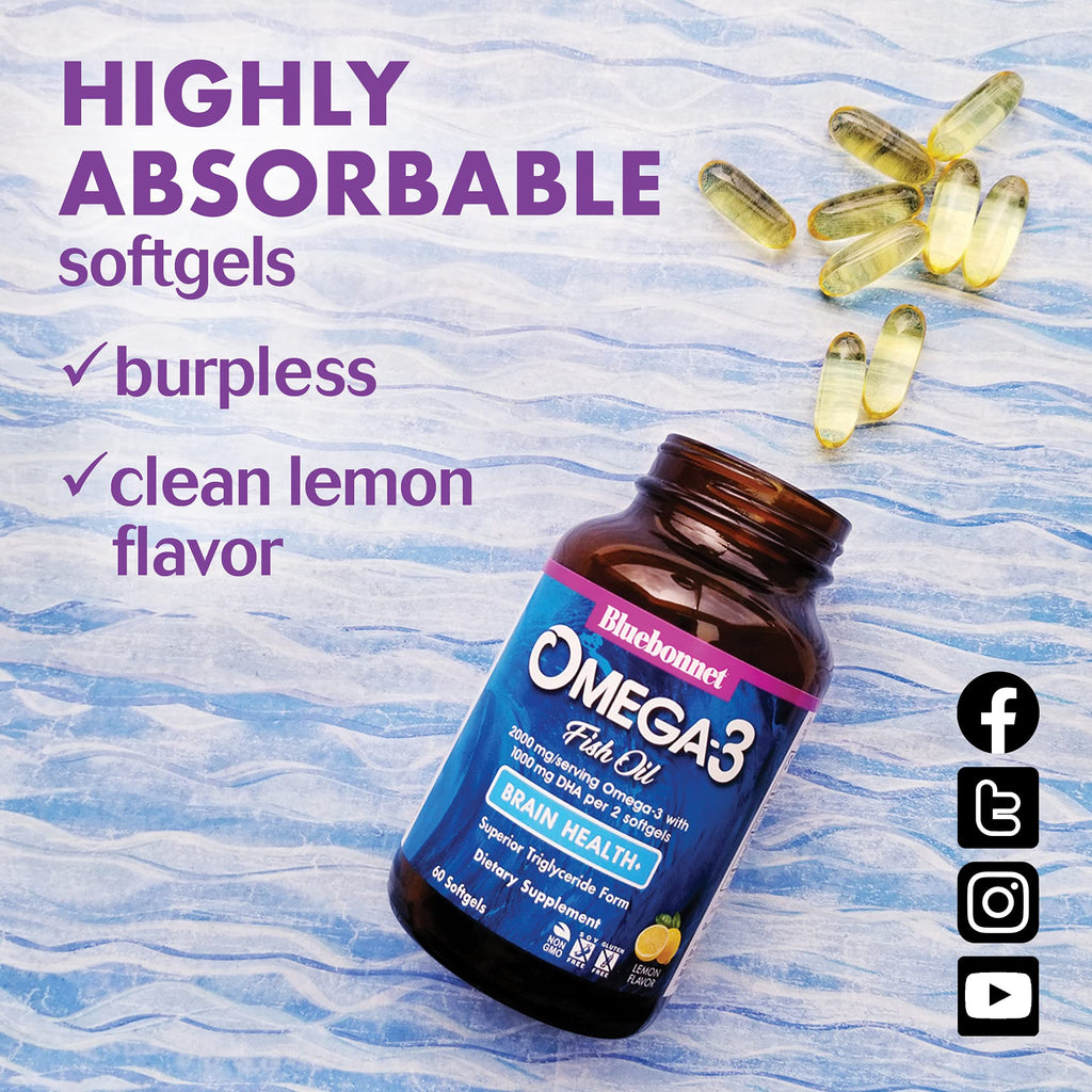 Bluebonnet Nutrition Omega-3 Brain Formula Natural