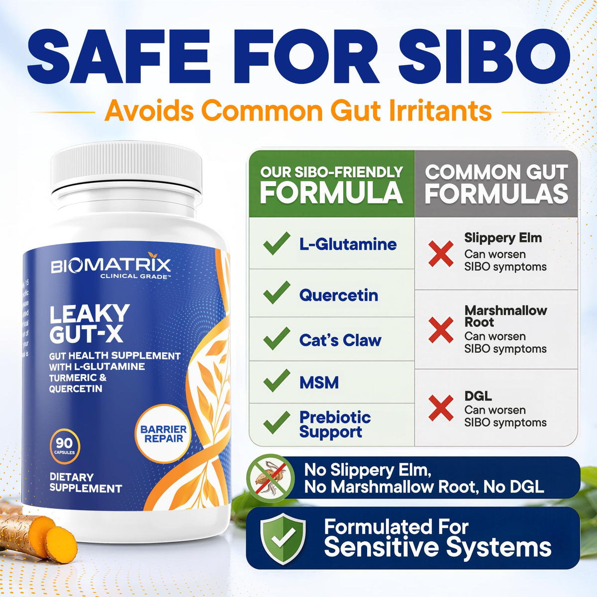 BioMatrix Leaky Gut Repair Supplement with L-Glutamine - 90 Capsules - image 5