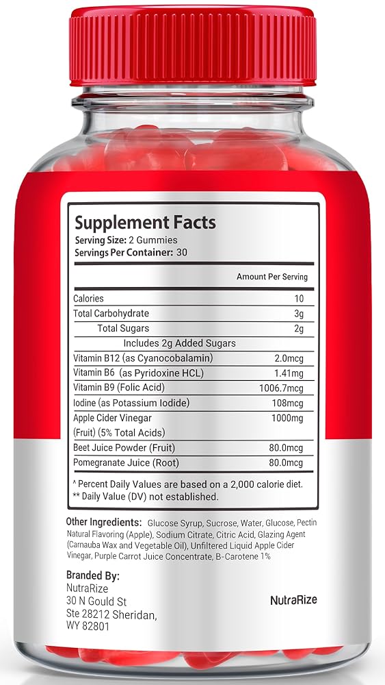 NutraRize Duo Keto ACV Gummies Apple Cider Vinegar Formula - 60 Gummies - image 2
