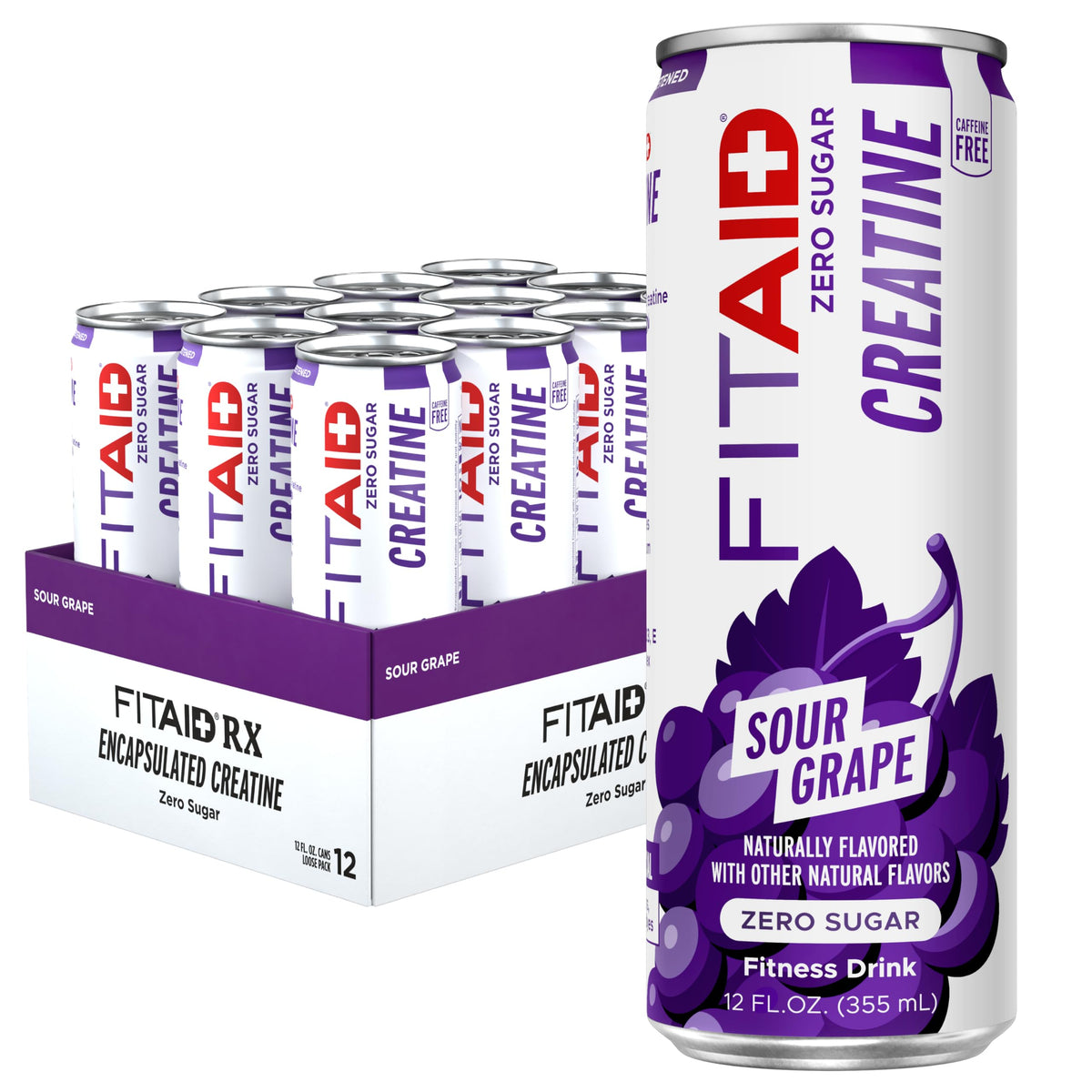 LIFEAID FITAID Creatine Recovery Drink Zero Sugar - 12 Pack