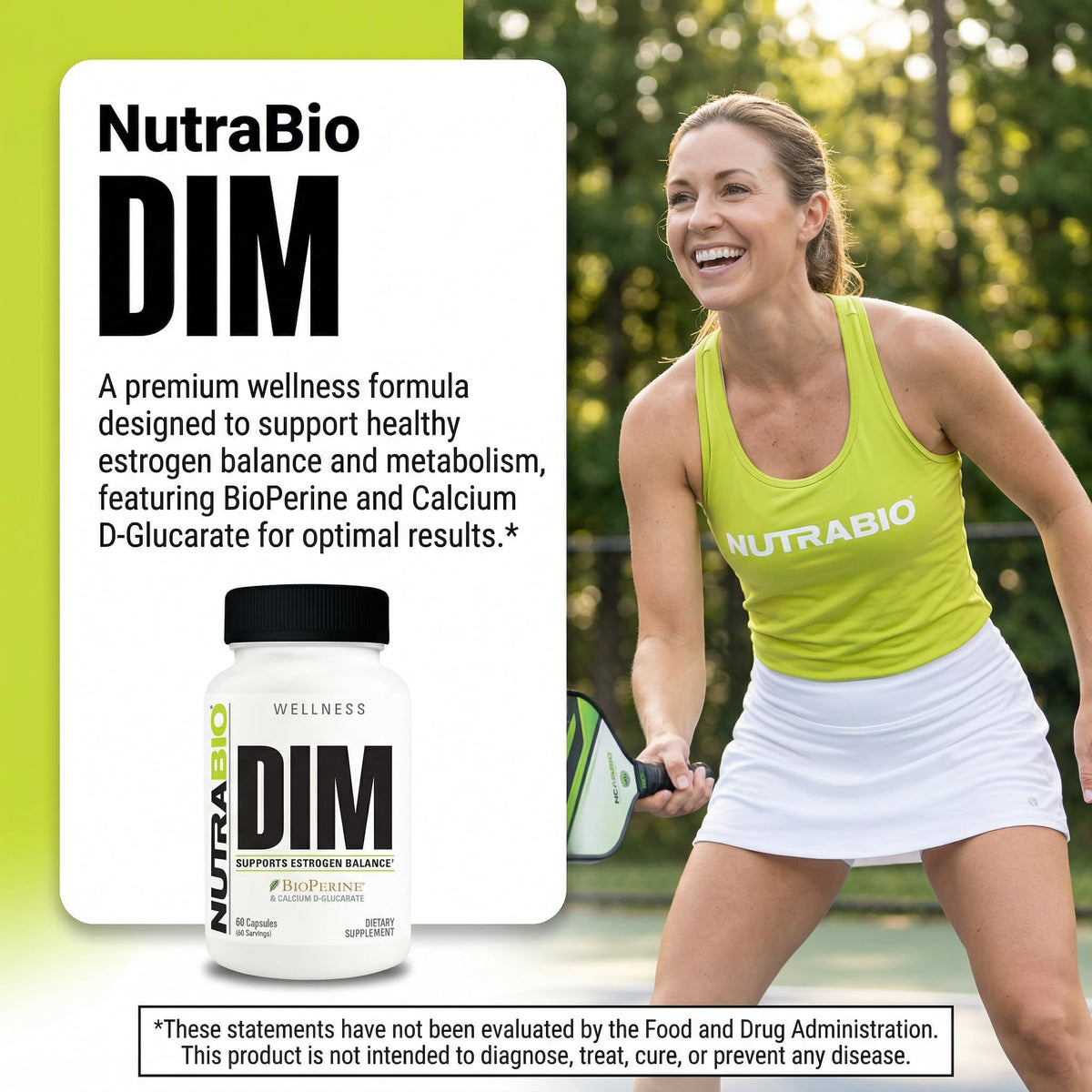 NutraBio DIM Supplement Supports Estrogen Balance 100mg - 60 Vegetable Capsules - image 8
