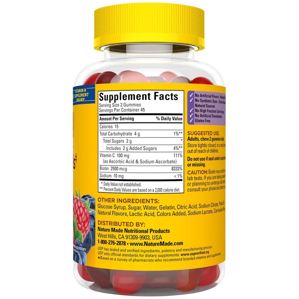 Nature Made Hair Skin and Nails with Biotin 2500 mcg