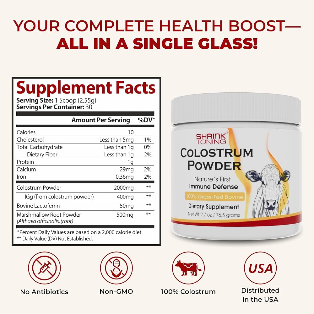 Shrink Colostrum Powder for Overall Health - 2.7 oz - image 5
