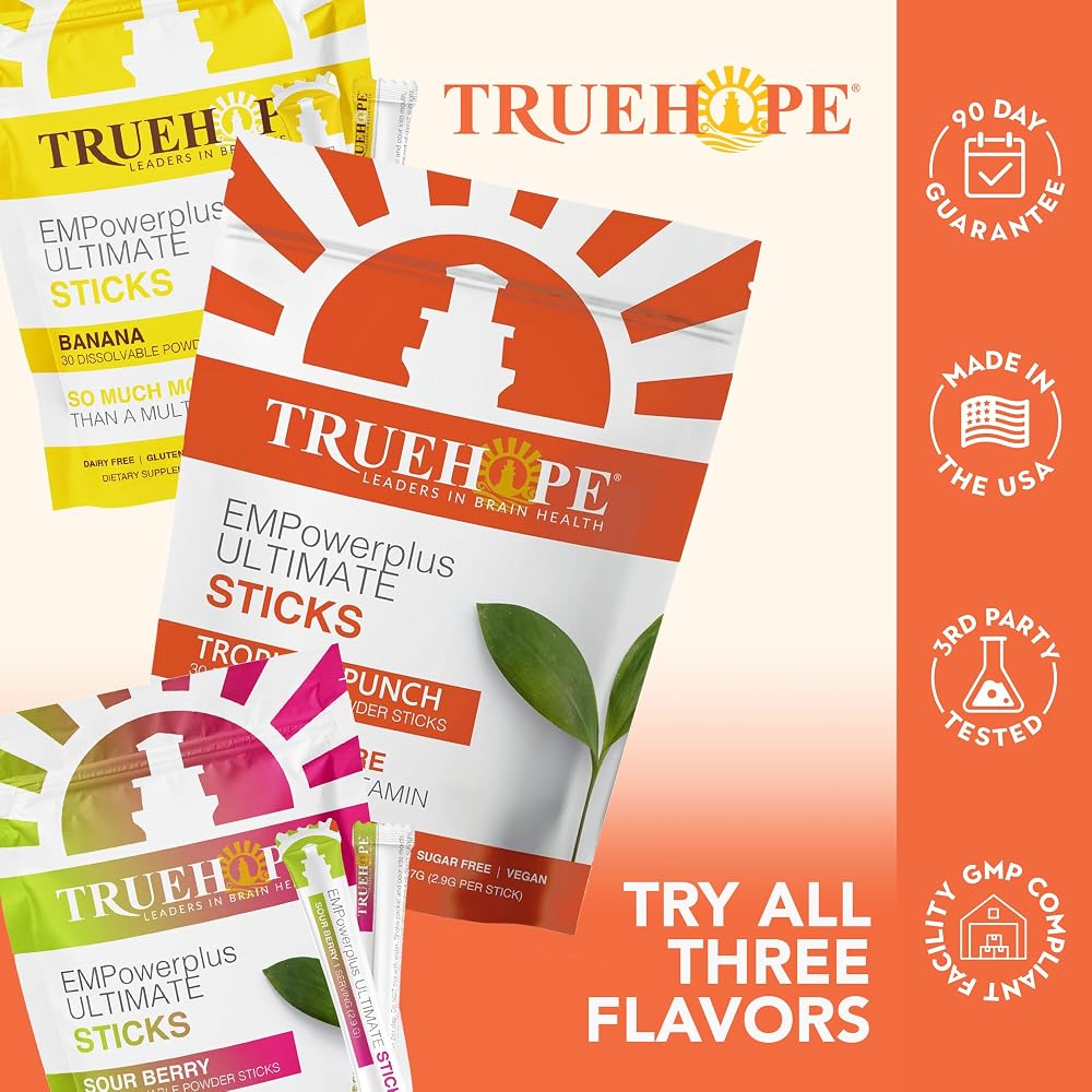 Truehope Multivitamin Nootropic Pouches with Inositol - Once-Per-Day