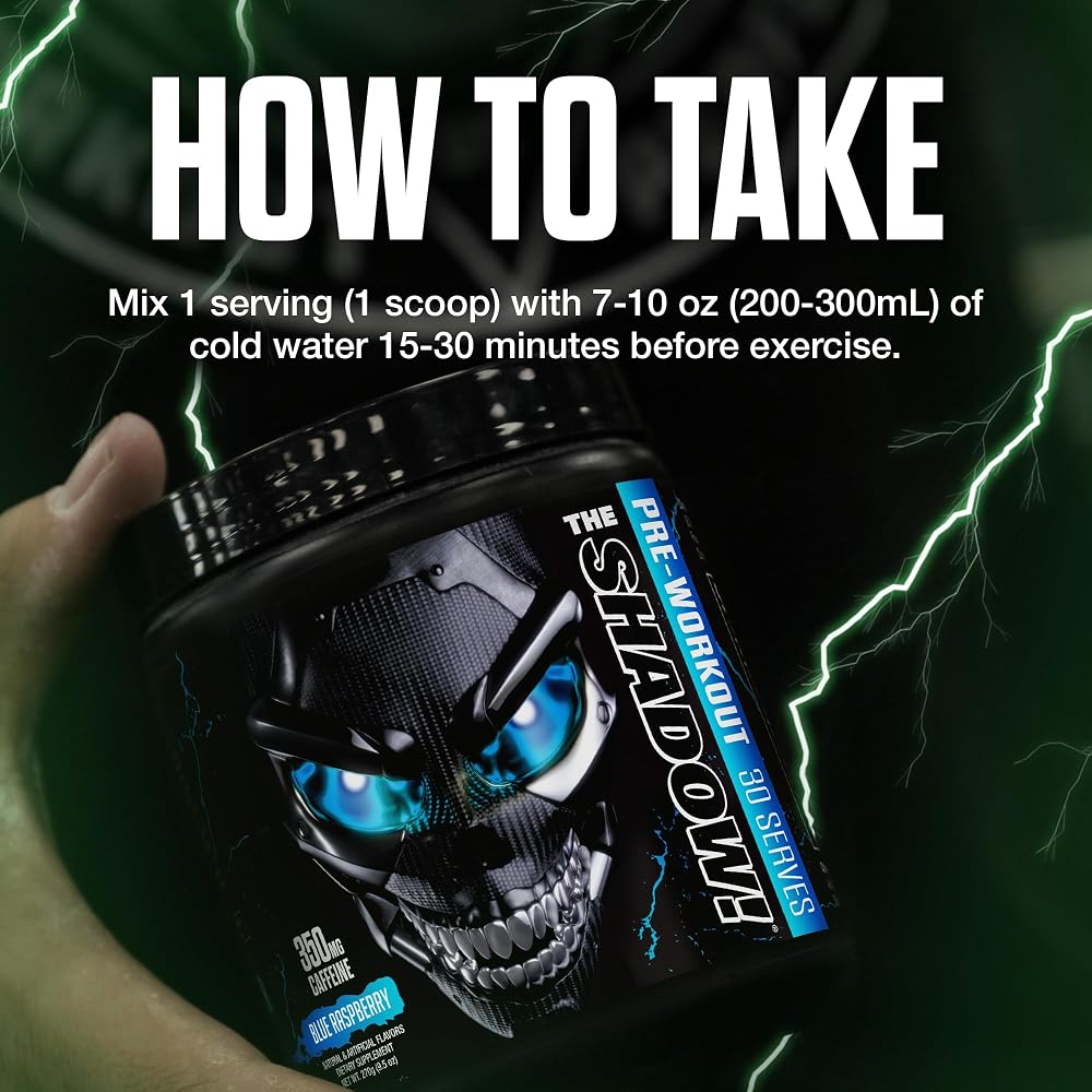 JNX SPORTS The Shadow! Strong Pre Workout, High Stim, 30 Servings