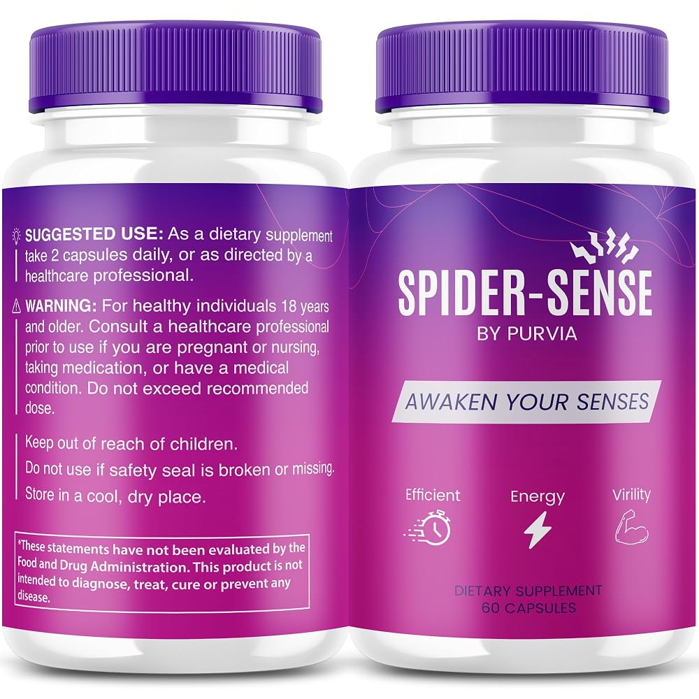 Purvia Spider Sense Pills Advanced Strength Formula - 120 Capsules - image 2