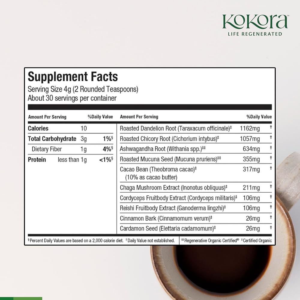 Kokora Roasted Lift Coffee Alternative Mushroom Powder - 120g - image 3