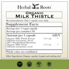 Herbal Roots Organic Milk Thistle Capsules Liver Support - 60 Vegan Capsules - image 2