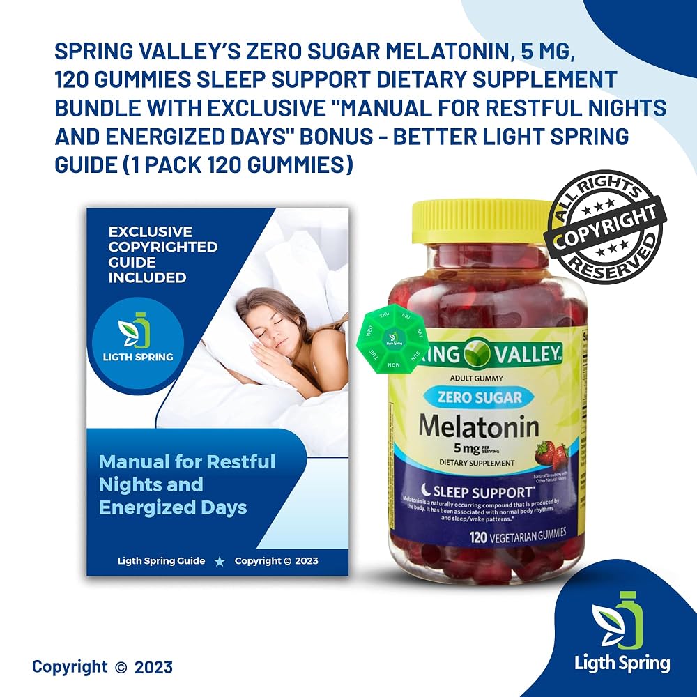 LightSpring Melatonin 5 mg Sleep Support Gummies - 120 Count - image 2