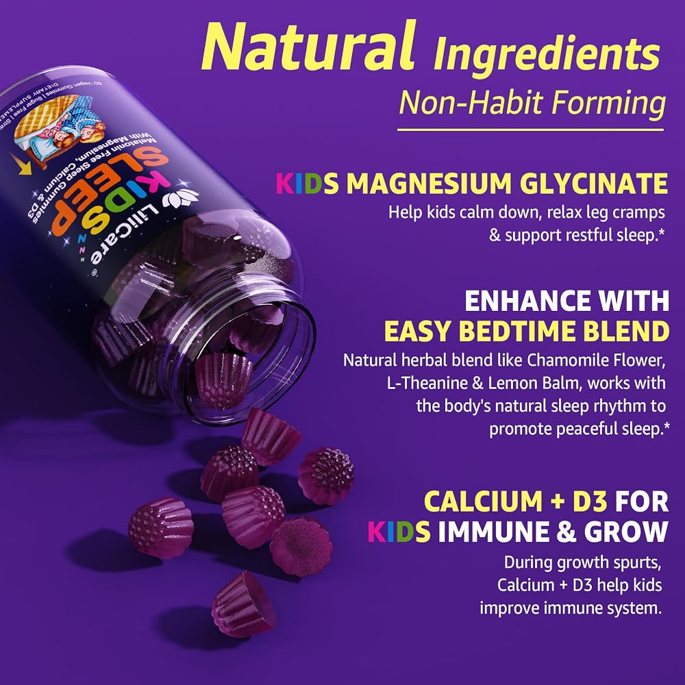 LILICARE Kids Sleep Gummies Magnesium Glycinate - 120 Count - image 5