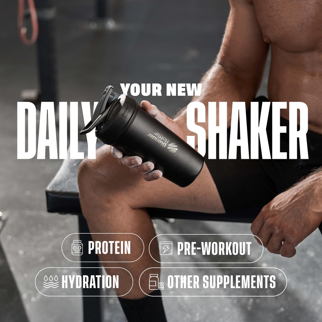 BlenderBottle Sport Flip Stainless Steel Shaker Bottle