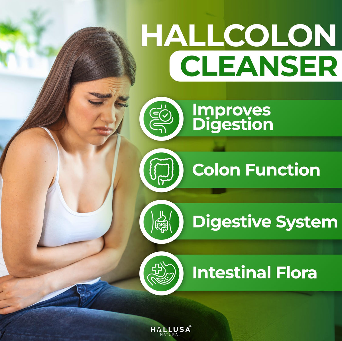 Hallusa Natural Colon Cleanser Herbal Fiber Blend - 90 Capsules - image 6