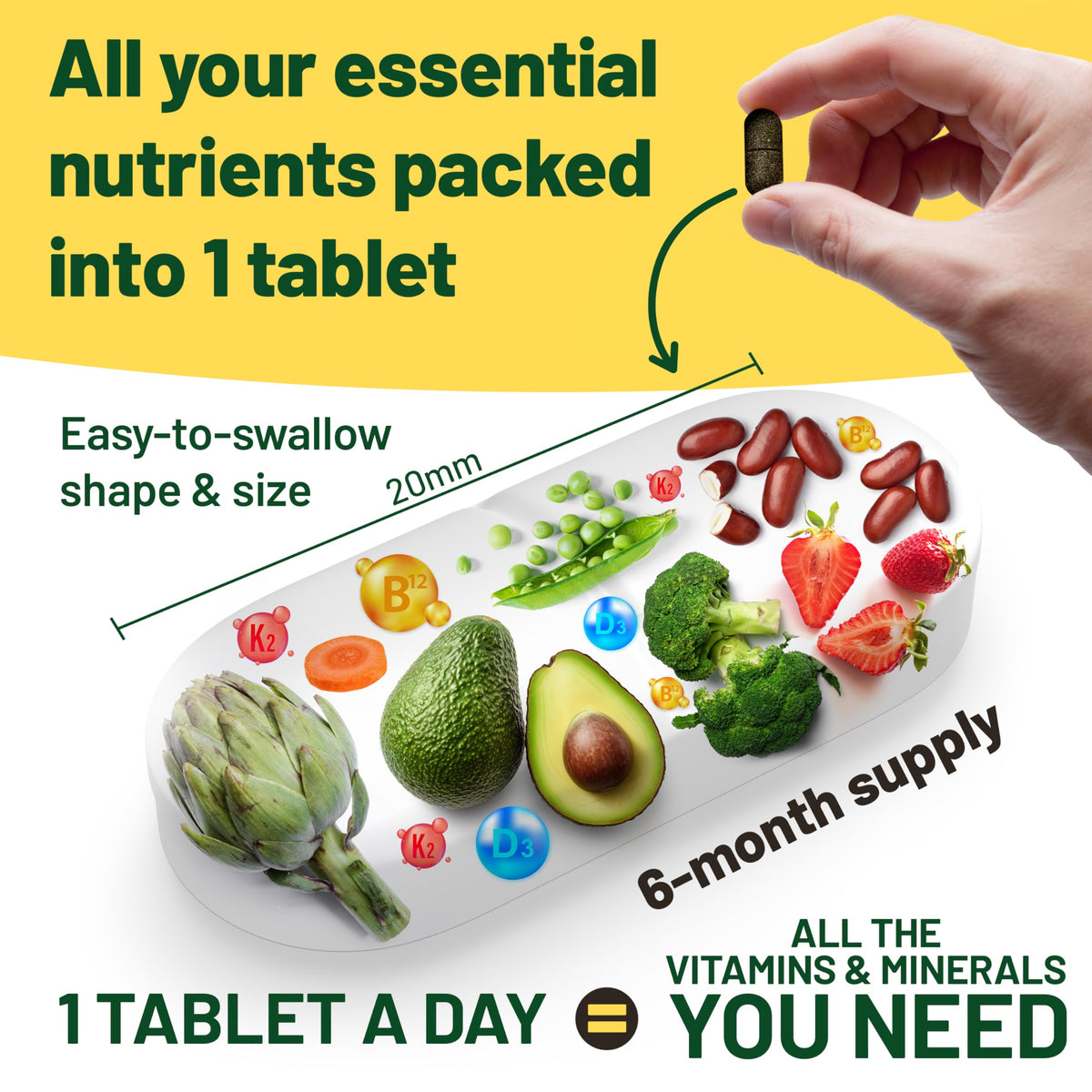 Vegan Vitality Multivitamin for Women & Men - 180 Tablets - image 4