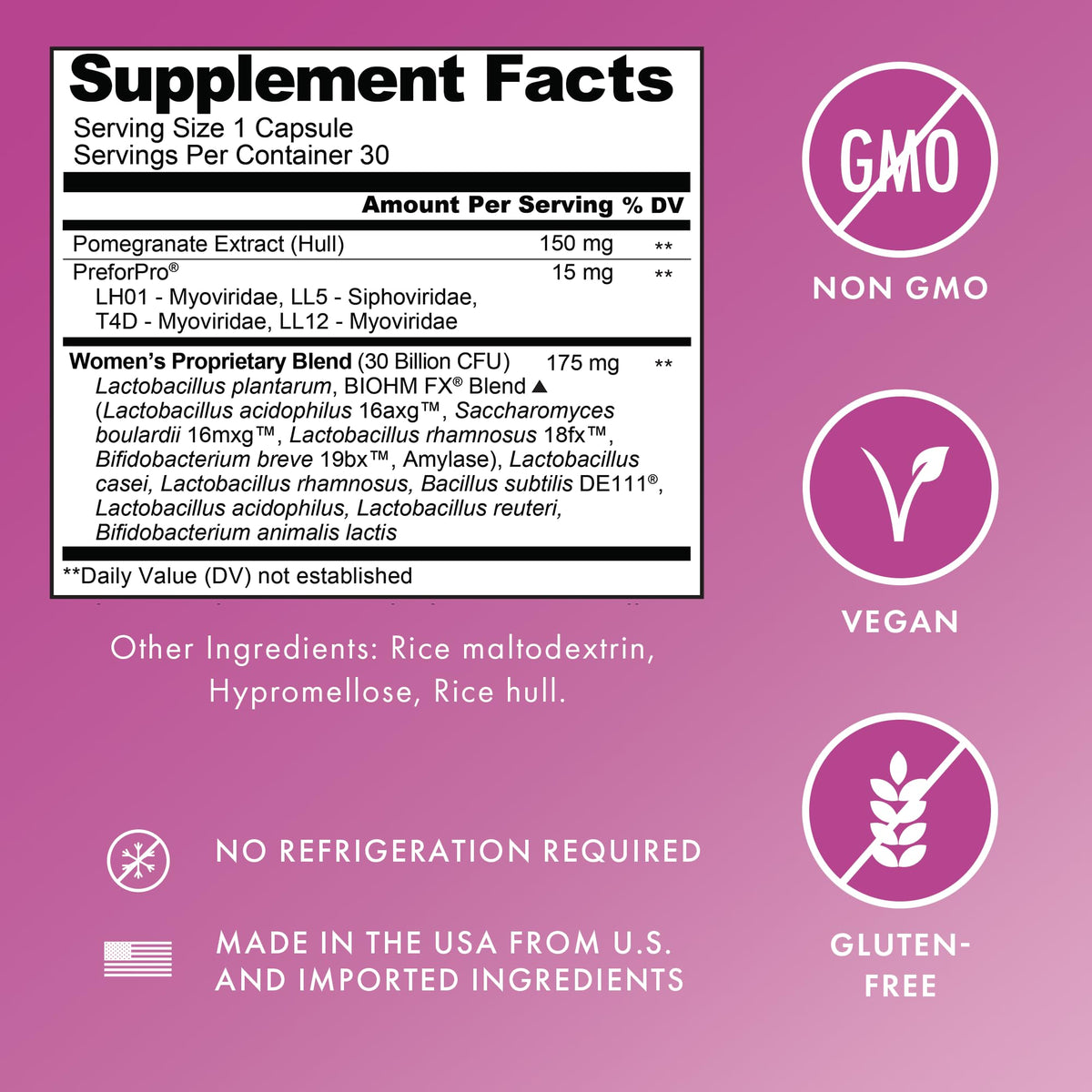 BIOHM Probiotics for Women 30 Billion CFU - 30 Capsules - image 2