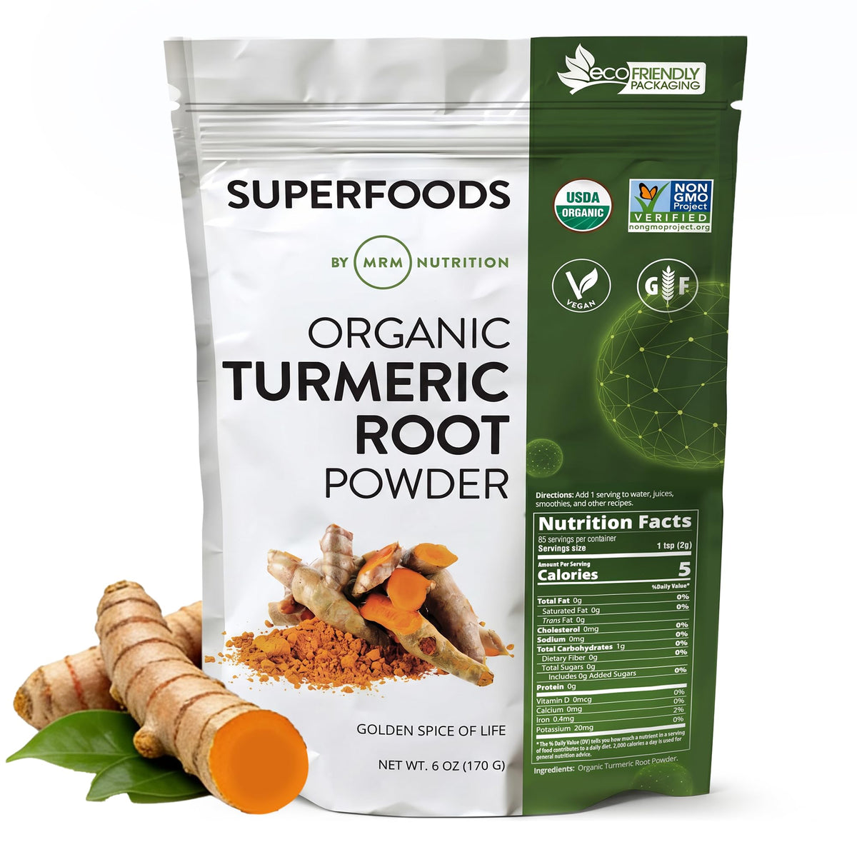 MRM Organic Turmeric Powder - 85 Servings