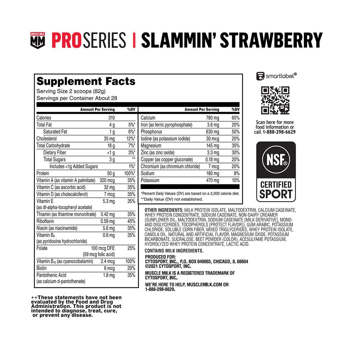Muscle Milk Pro Series Protein Powder Slammin' Strawberry - 5 Pound - image 6