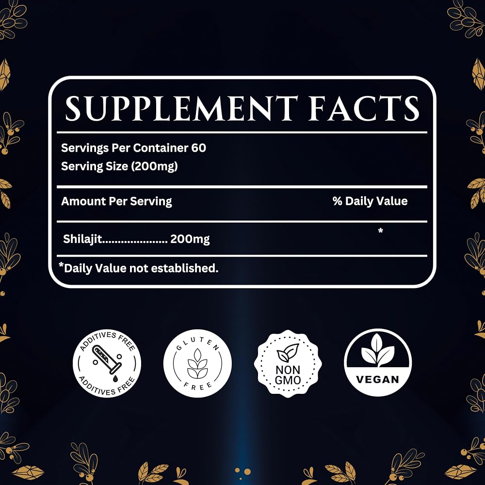 Super Natural Goods Pure Shilajit Resin Dry Drops - High Potency