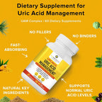 PurMEDICA Urcinol Uric Acid Supplement for Joint Support - 60 Capsules - image 3