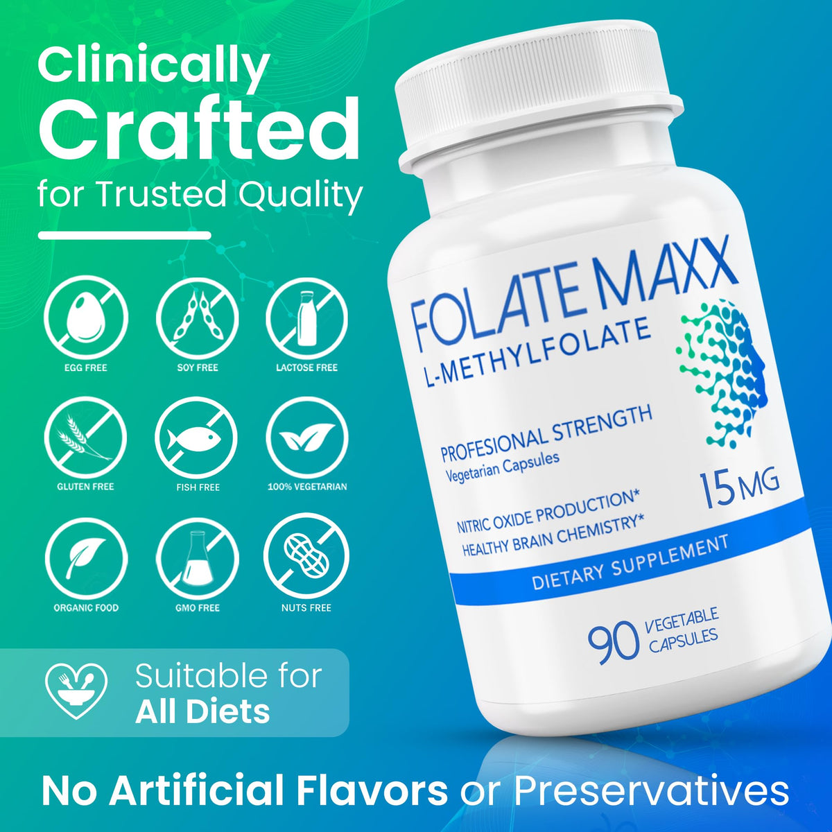 FOLATE MAXX L Methylfolate 15mg - 90 Capsules - image 5