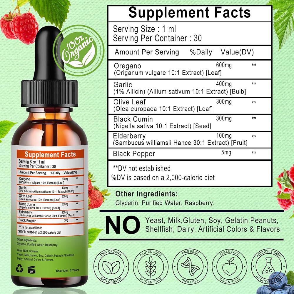 Vita letuo Organic Oil of Oregano with Black Seed Oil - 1 Fl Oz - image 5