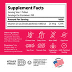 Zahler Junior D3 Vitamin 1000 IU Chewable for Kids - 250 Count - image 5