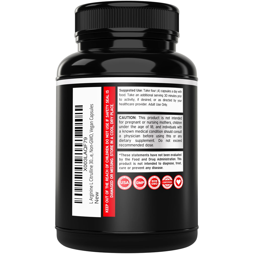 DORADO NUTRITION L-Arginine L-Citrulline 3000mg - 240 Capsules - image 3
