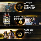 NUQIIT 1000mg Magnesium L-Threonate with Lions Mane, Shilajit Capsules