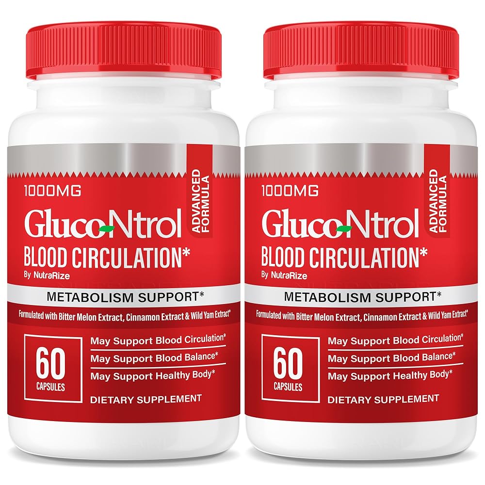 NutraRize Glucontrol Blood Support Supplement - 120 Capsules
