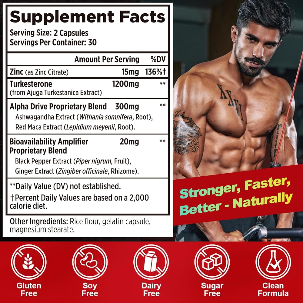 TyRengss Testosterone Booster for Men - 60 Capsules - image 6